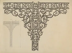 Support Prints: Iron Porch Supports, c. 1936. Creator: John R. Towers