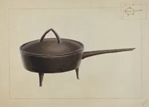 Cooking Pot Gallery: Iron Pot with Cover, c. 1937. Creator: Edward L Loper
