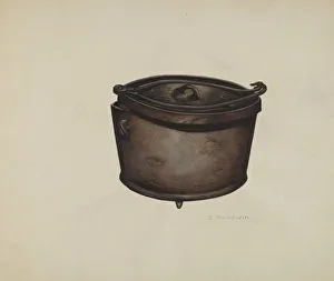Cooking Pots Prints: Iron Pot and Pot Hooks, c. 1937. Creator: Charles Goodwin