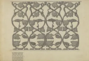 Graphite On Paper Prints: Iron Railing, c. 1936. Creator: Samuel Fineman