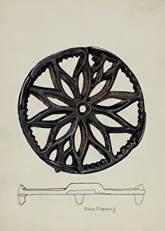 Ironing Prints: Iron Stand, c. 1941. Creator: Elmo Fleming