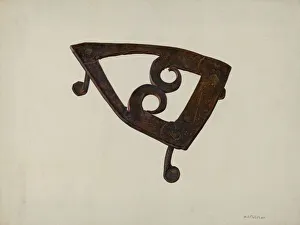 Fletcher Prints: Iron Trivet, c. 1939. Creator: William O. Fletcher