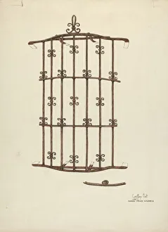 Holt Geoffrey Prints: Iron Window Grille, 1936. Creators: Geoffrey Holt, Harry Mann Waddell