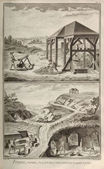 1751 1765 Gallery: Iron Works. From Encyclopedie by Denis Diderot and Jean Le Rond d Alembert, 1751-1765
