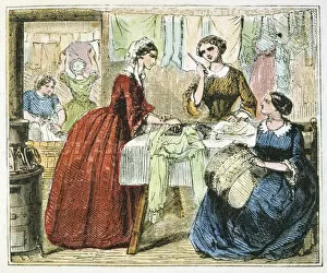 Ironing room in a laundry, 1867