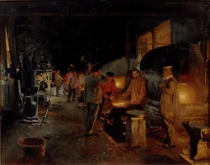 Heavy Industry Prints: Ironworks, 1902. Artist: Shilder, Andrei Nikolayevich (1861-1919)