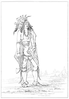 Myers And Co Prints: Iroquois brave, 1841. Artist: Myers and Co
