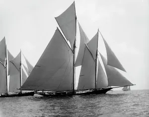 Schooner Prints: Iroquois and Volunteer, 1891. Creator: Johns Johnston