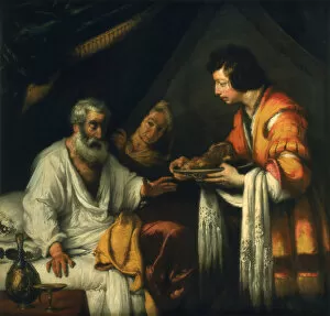 Bernardo Strozzi Gallery: Isaac blesses Jacob, early 17th century. Artist: Bernardo Strozzi