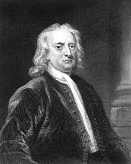 Isaac Newton, English mathematician, astronomer and physicist, (1818). Artist: E Scriven