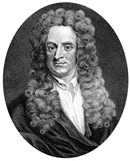Isaac Newton, English mathematician, astronomer and physicist, (1818). Artist: R Page