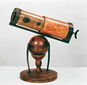 Telescope Prints: Isaac Newtons reflecting telescope, 1668. Artist: Isaac Newton