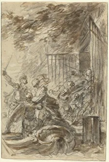Stumping Prints: Isabella Abandons Her Home to Follow Odorico and His Men. Creator: Jean-Honore Fragonard