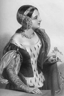 Wright Collection: Isabella of France (1295-1358), queen consort of King Edward II, 1851.Artist: H Austin