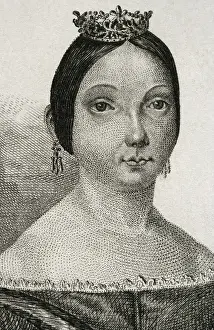 Isabella II (1830-1904), Queen of Spain (1833-1868), 1842. Creator: Jose Gomez
