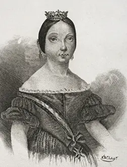 Isabella II (1830-1904), Queen of Spain (1833-1868), 1842. Creator: Jose Gomez