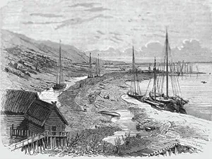 Isadij, on the Volga; A Journey on the Volga, 1875. Creator: Nicholas Rowe