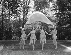 Gesture Prints: Isadora Duncan dancers, between 1915 and 1923. Creator: Arnold Genthe
