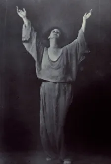 Isadora Prints: Isadora Duncan dancing, between 1916 and 1918. Creator: Arnold Genthe