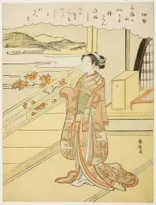 Ise, from an untitled series of Thirty-six Immortal Poets, c. 1767 / 68