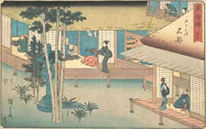 Bathtub Collection: Ishibe, ca. 1840. ca. 1840. Creator: Ando Hiroshige