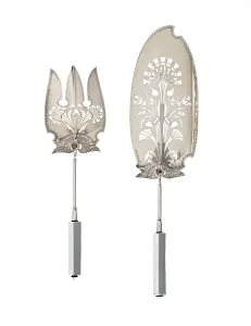 Intricately Prints: Isis pattern fish set, 1871. Creators: George Wilkinson, Gorham Manufacturing Company