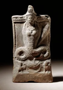 Half Beast Prints: Isis with Serpent Tail, 2nd century AD. Creator: Unknown