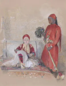 John F Prints: Iskander Bey and his Servant, ca. 1848. Creator: John Frederick Lewis