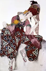 Images Dated 24th August 2005: Iskander, costume design for the ballet La Peri (music by Paul Dukas), c1913. Artist: Leon Bakst