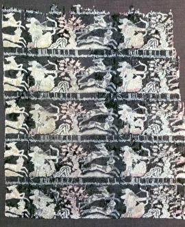 Islamic silk fragment, 9th-12th century