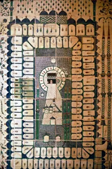 Islamic Tiles showing the Kasbah at Mecca (Ka Ba), 1668