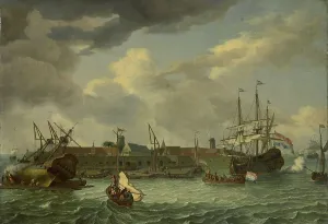Batavia Prints: The Island of Onrust near Batavia (Jakarta), 1699. Creator: Unknown