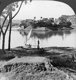 Nile Delta Prints: The island of Philae, Egypt, 1905. Artist: Underwood & Underwood