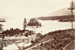 Watkins Carleton Emmons Prints: Islands in the Upper Cascades, Oregon, 1867, printed ca. 1876