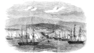 Islay, in Peru, the Head-quarters of General Viranco, 1857. Creator: Unknown