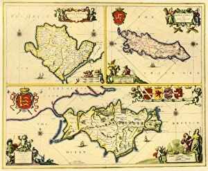 The Isle of Anglesey, The Isle of Man and the Isle of Wight, 1650, (1946). Creator: Unknown
