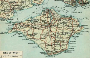 Map Making Prints: Isle of Wight. c20th Century. Artist: John Bartholomew