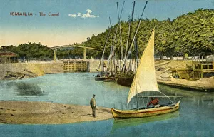 Ismailia - The Canal, c1918-c1939. Creator: Unknown