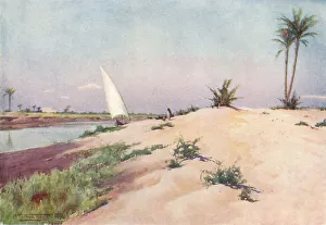 Sandbank Prints: On the Ismailia Canal, near Tel-El-Kebir