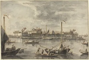 Gondolieri Prints: Isola del Lazaretto Nuovo, 1778/1779. Creator: Francesco Tironi