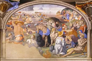Bronzino Collection: The Israelites crossing of the Red Sea, 1540-1545. Artist: Bronzino, Agnolo (1503-1572)