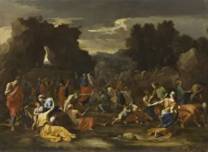 Poussin Gallery: The Israelites gathering Manna, 1638