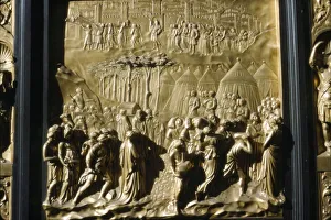 Israelities Take Jericho, detail of Baptistry Door, Florence, Italy, c15th century. Artist: Lorenzo Ghiberti