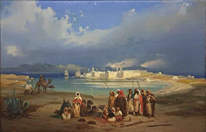 The Isthmus of Suez, ca 1845. Artist: Caffi, Ippolito (1814-1866)