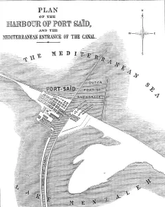 Breakwater Prints: The Isthmus of Suez Maritime Canal: plan of the Harbour of Port Said