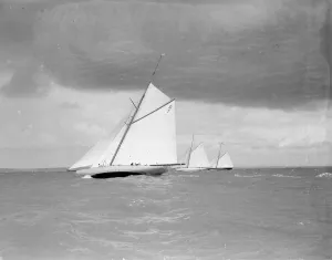 Istria, The Lady Anne, & Vanity racing upwind, 1912