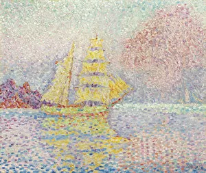 Shore Gallery: Italian brig at Agay, 1901. Artist: Signac, Paul (1863-1935)
