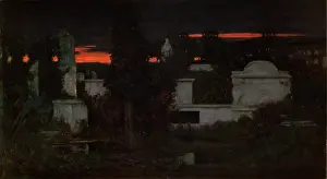 1880 Prints: Italian Cemetery at Dusk, 1880. Creator: Adam Chmielowski