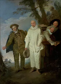 Jean Antonie Watteau Prints: The Italian Comedians, about 1720. Creator: Jean-Antoine Watteau