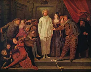 Harlequin Prints: Italian Comedians, c1720. Artist: Jean-Antoine Watteau